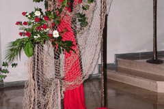 kfd - ein Netz das trägt, im Blumenschmuck arrangiert